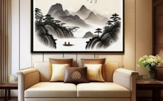 新中式装修客厅装饰画