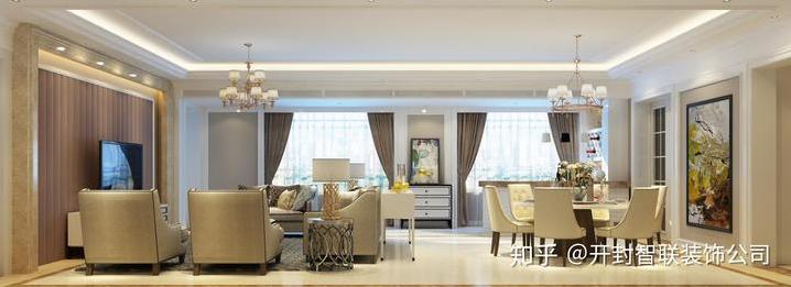 客厅餐厅一体吊顶效果图客厅餐厅一体吊顶怎么处理？-第2张图片
