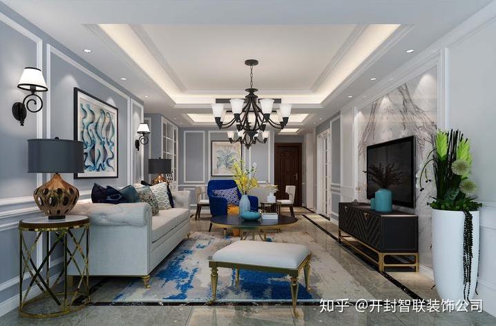 客厅餐厅一体吊顶效果图客厅餐厅一体吊顶怎么处理？-第9张图片